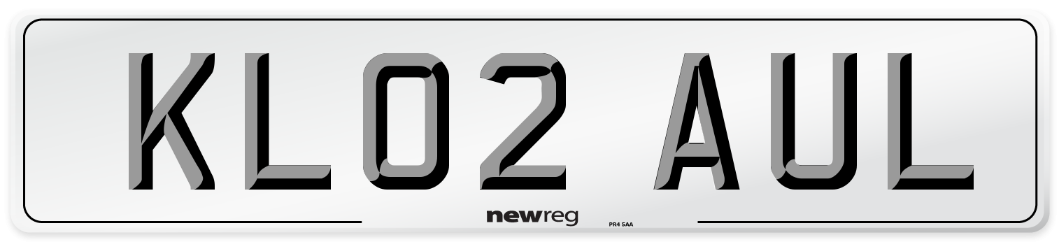 KL02 AUL Number Plate from New Reg